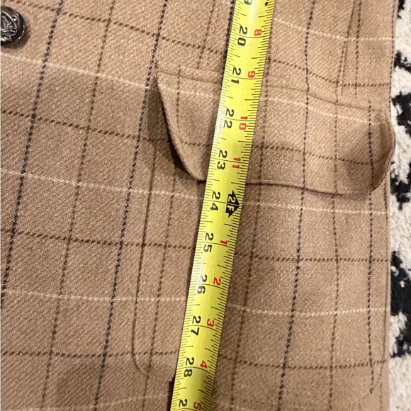 EUC Lauren Ralph Lauren tan lambswool plaid blazer.Sz 12 Purchased/never worn - Picture 12 of 15